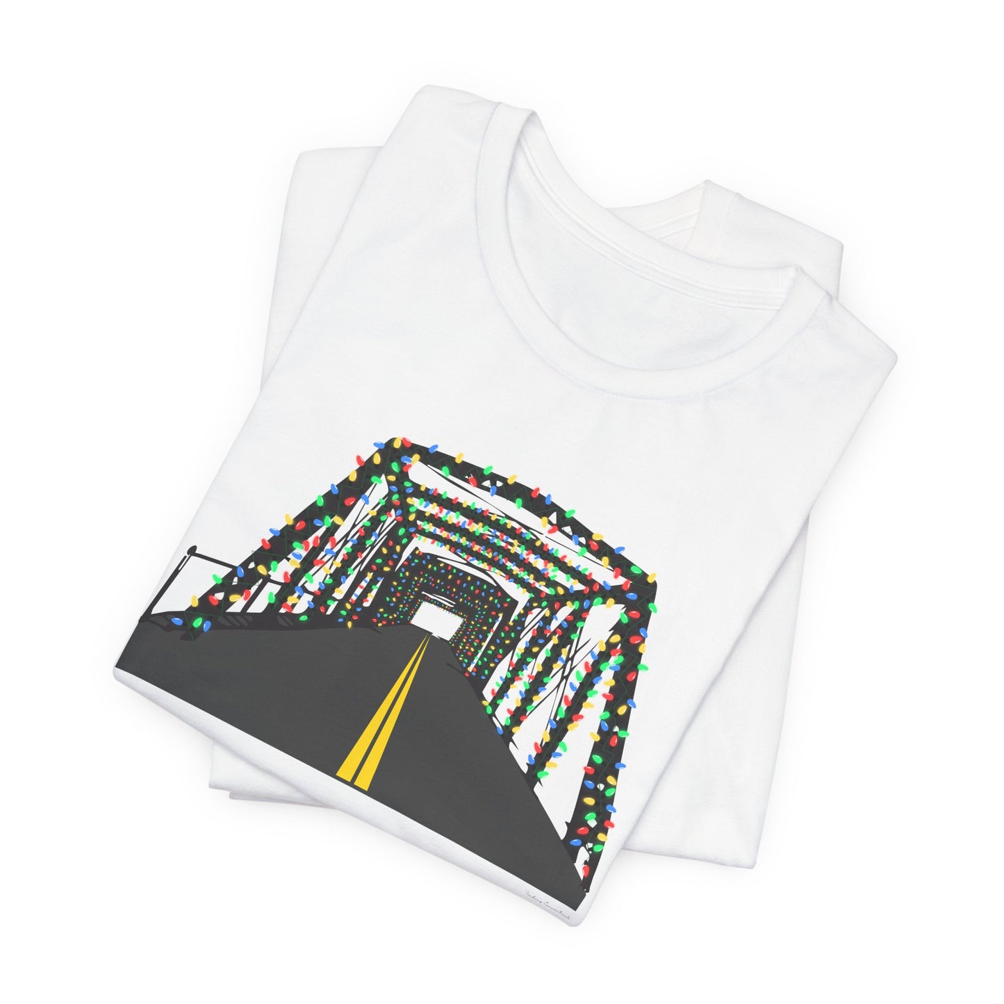 Saugatuck Bridge Lights Unisex Jersey Short Sleeve T-Shirt