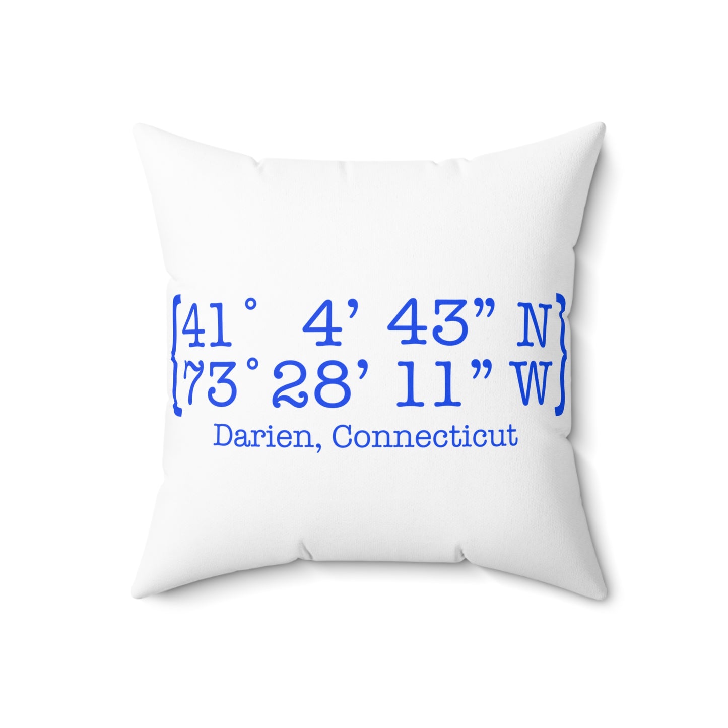 Darien Coordinates Spun Polyester Square Pillow