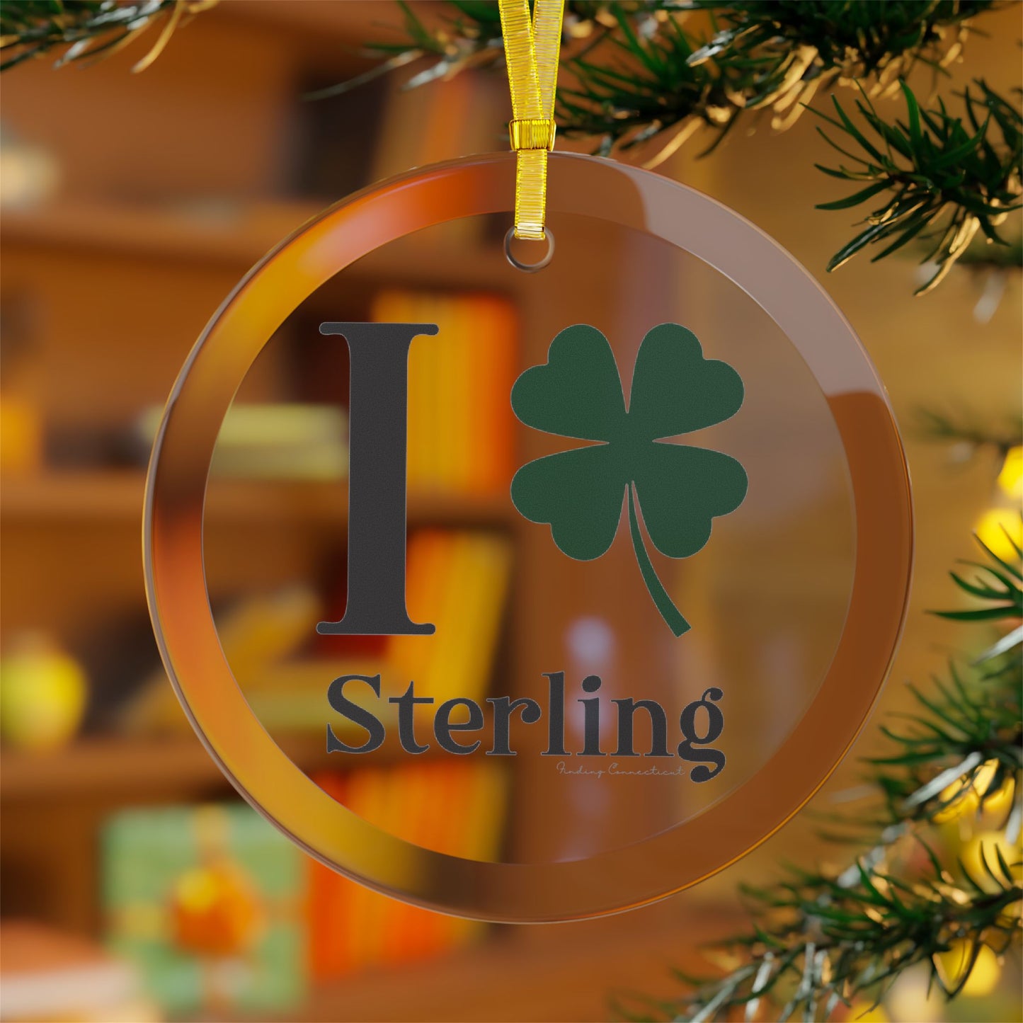 I Clover Sterling Glass Ornaments