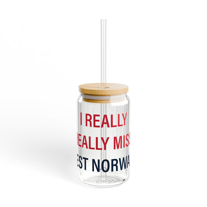 I Really Really Miss West Norwalk Sipper Glass, 16oz