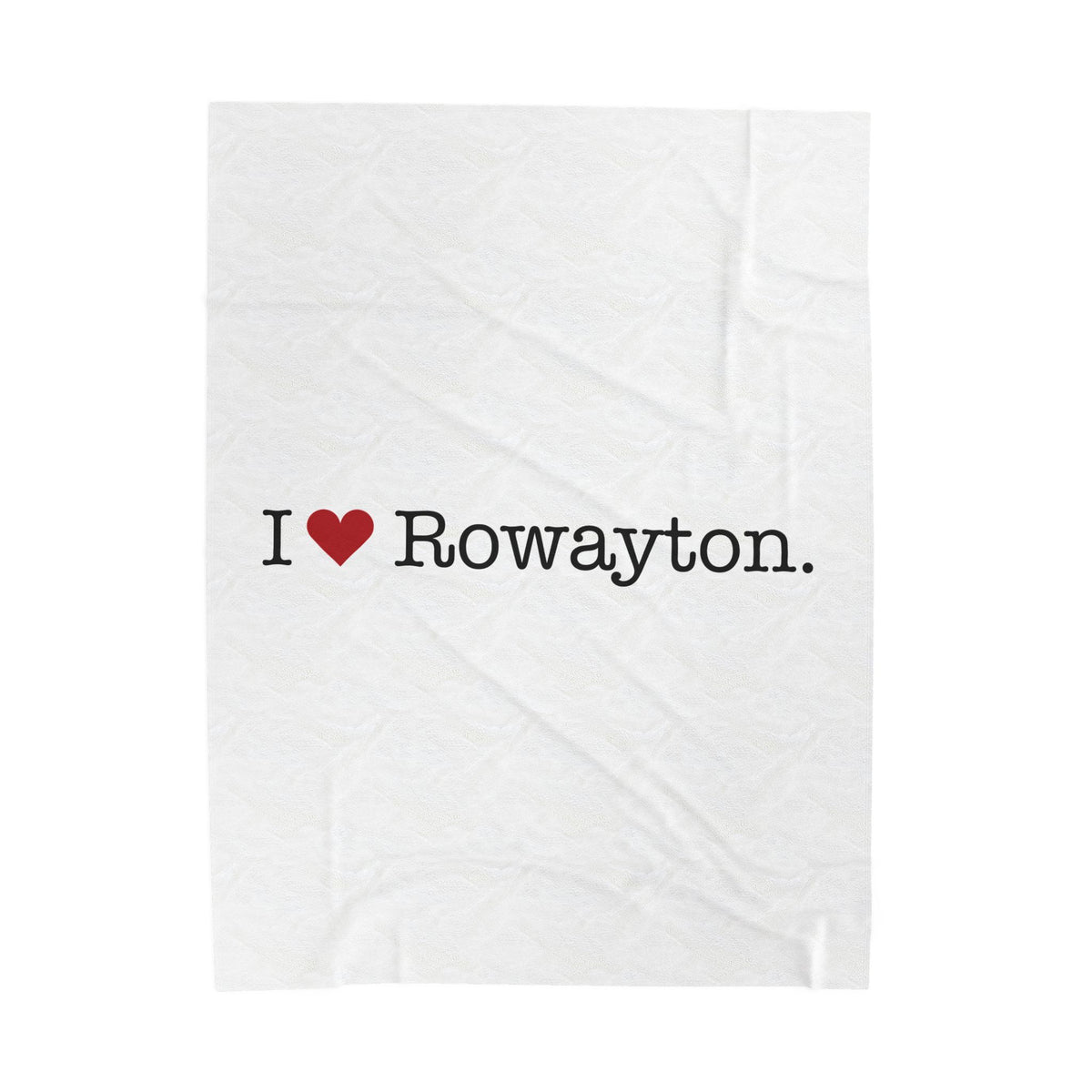 I Heart Rowayton. Velveteen Plush Blanket