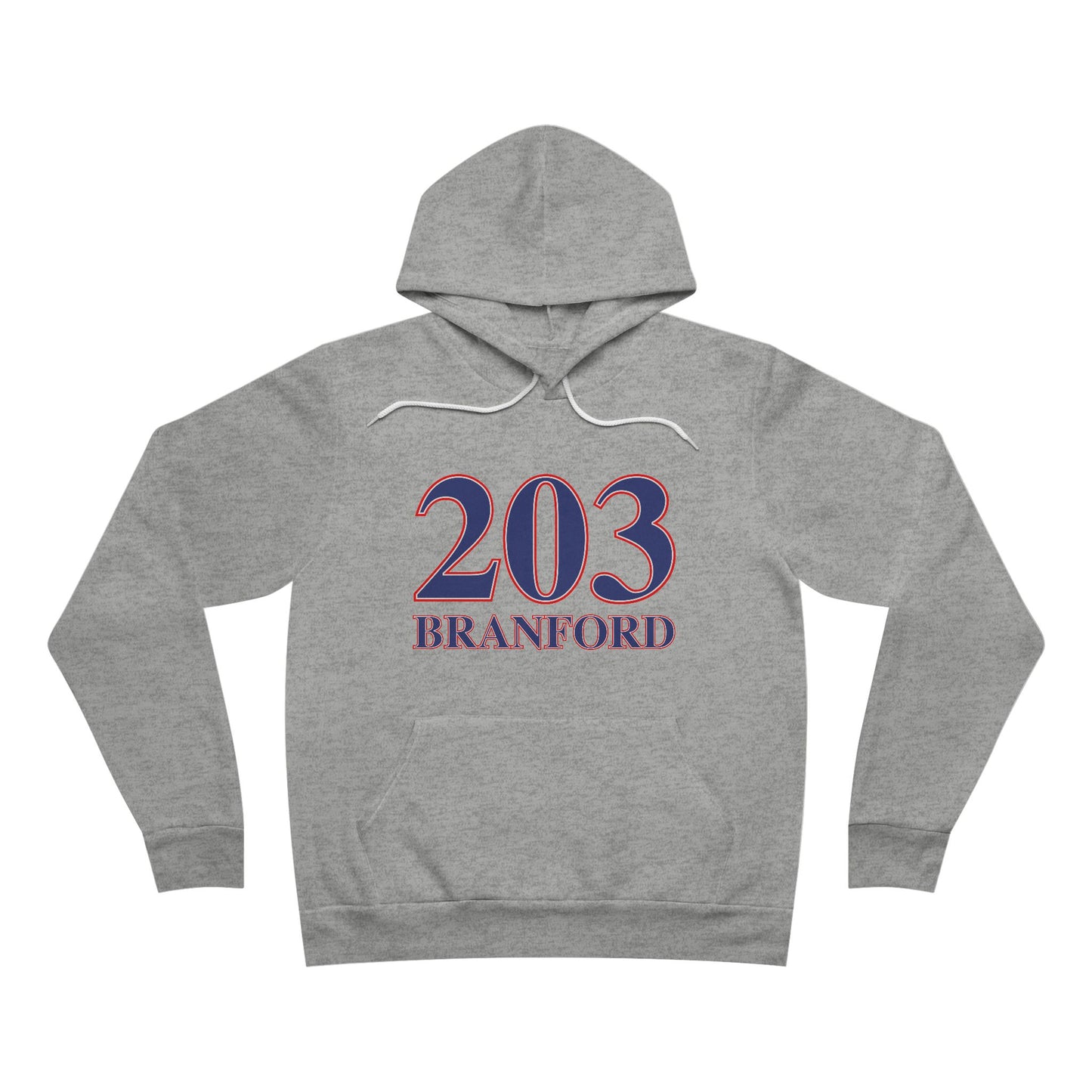 203 Branford Red White & Blue Unisex Sponge Fleece Pullover Hoodie