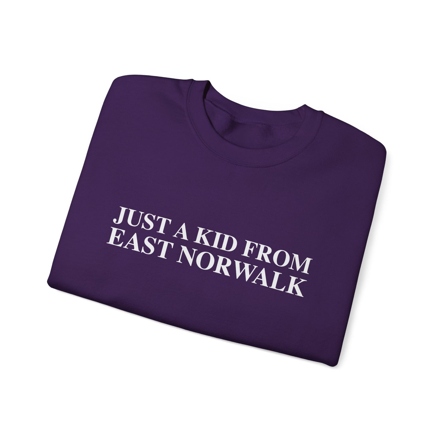 Just a kid from East Norwalk Unisex Heavy Blend™ Crewneck Sweatshirt