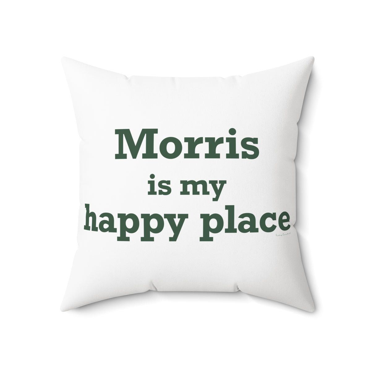 Morris is My Happy Place Polyester Square Pillow