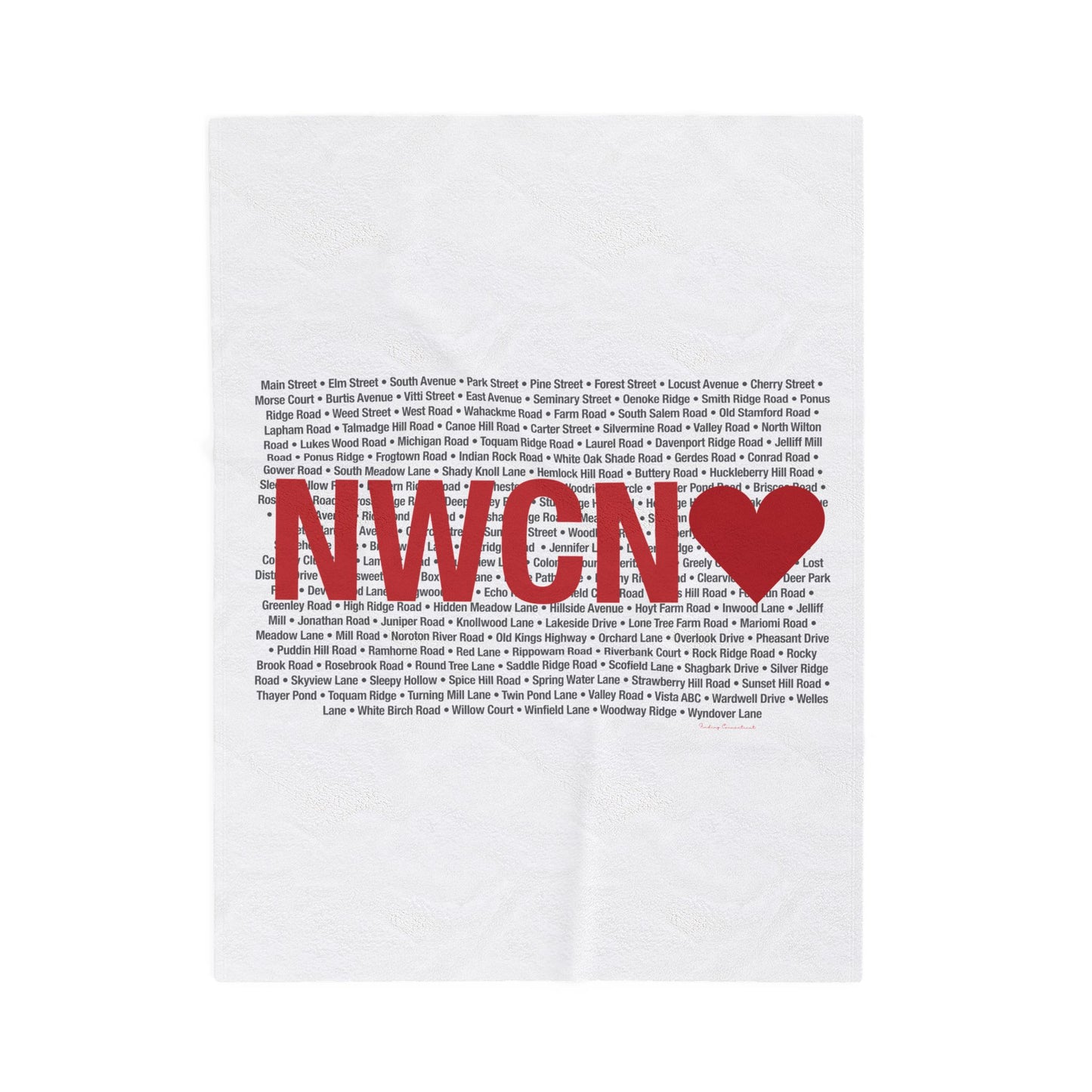 New Canaan Love Velveteen Plush Blanket