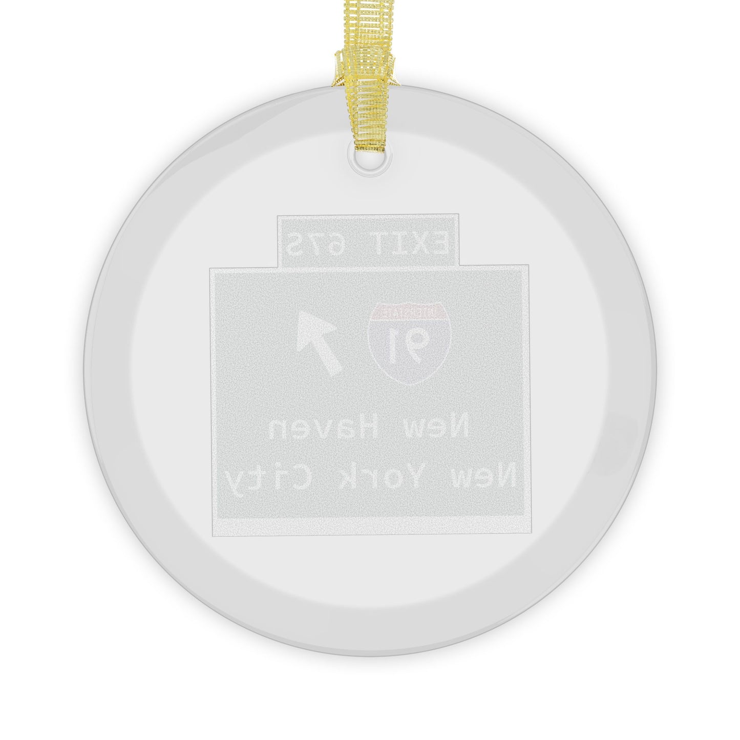 Vintage WCP Exit 67S Sign Glass Ornaments