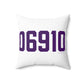 06910 Stamford Connecticut Zip Code Spun Polyester Square Pillow