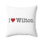 I Heart Wilton. Spun Polyester Square Pillow
