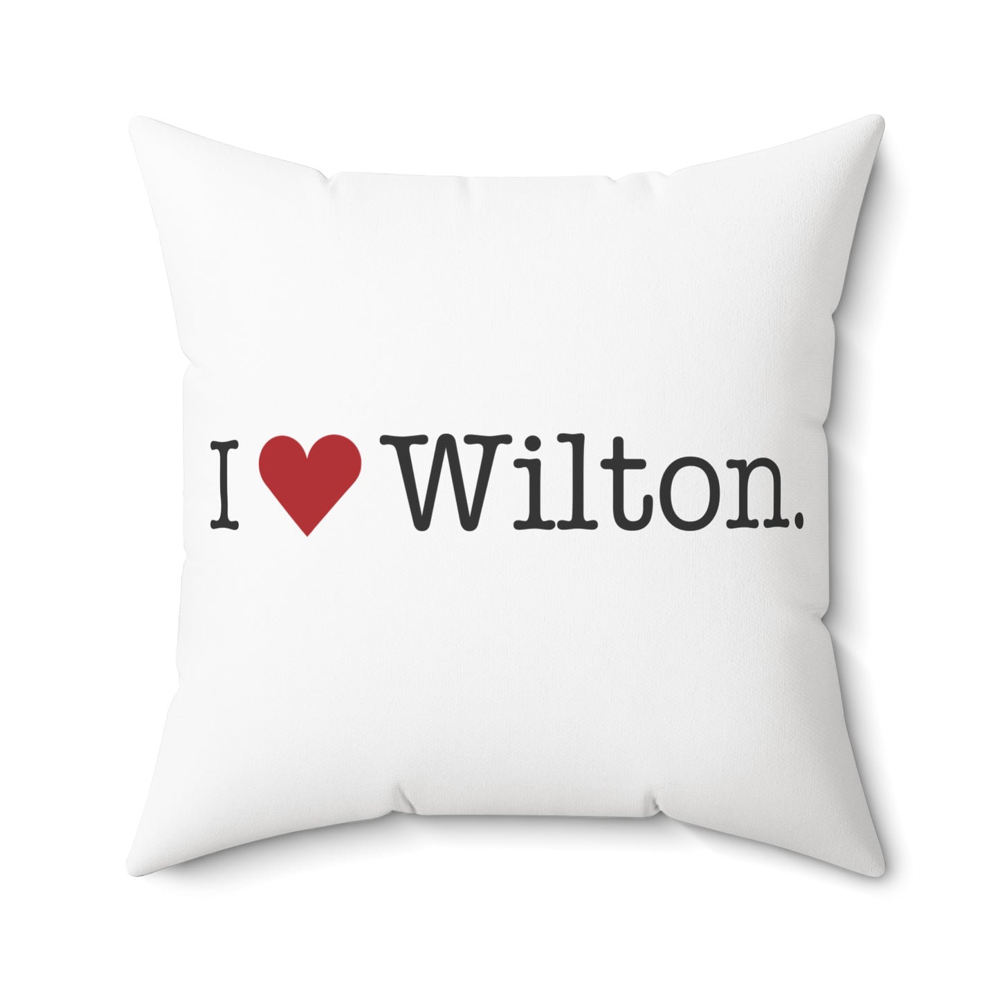 I Heart Wilton. Spun Polyester Square Pillow
