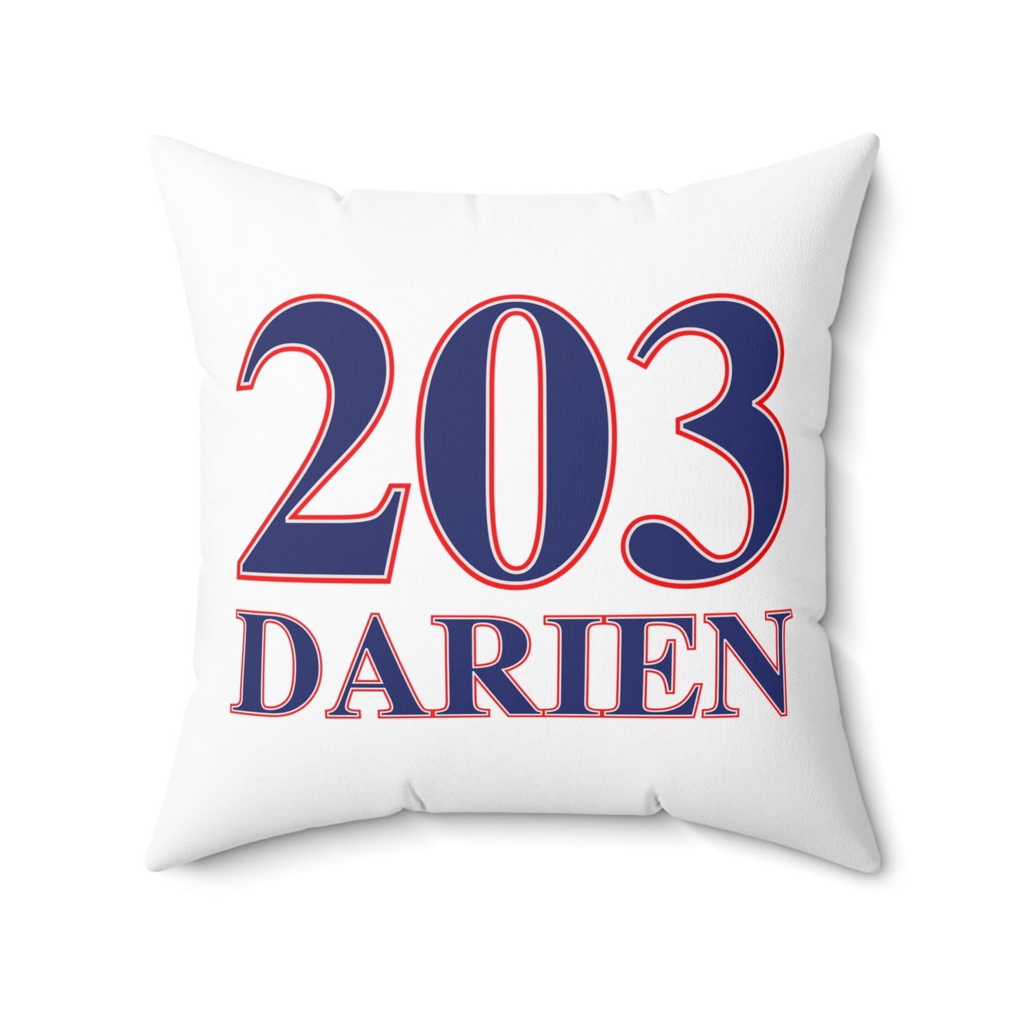 203 Darien Red White & Blue Spun Polyester Square Pillow