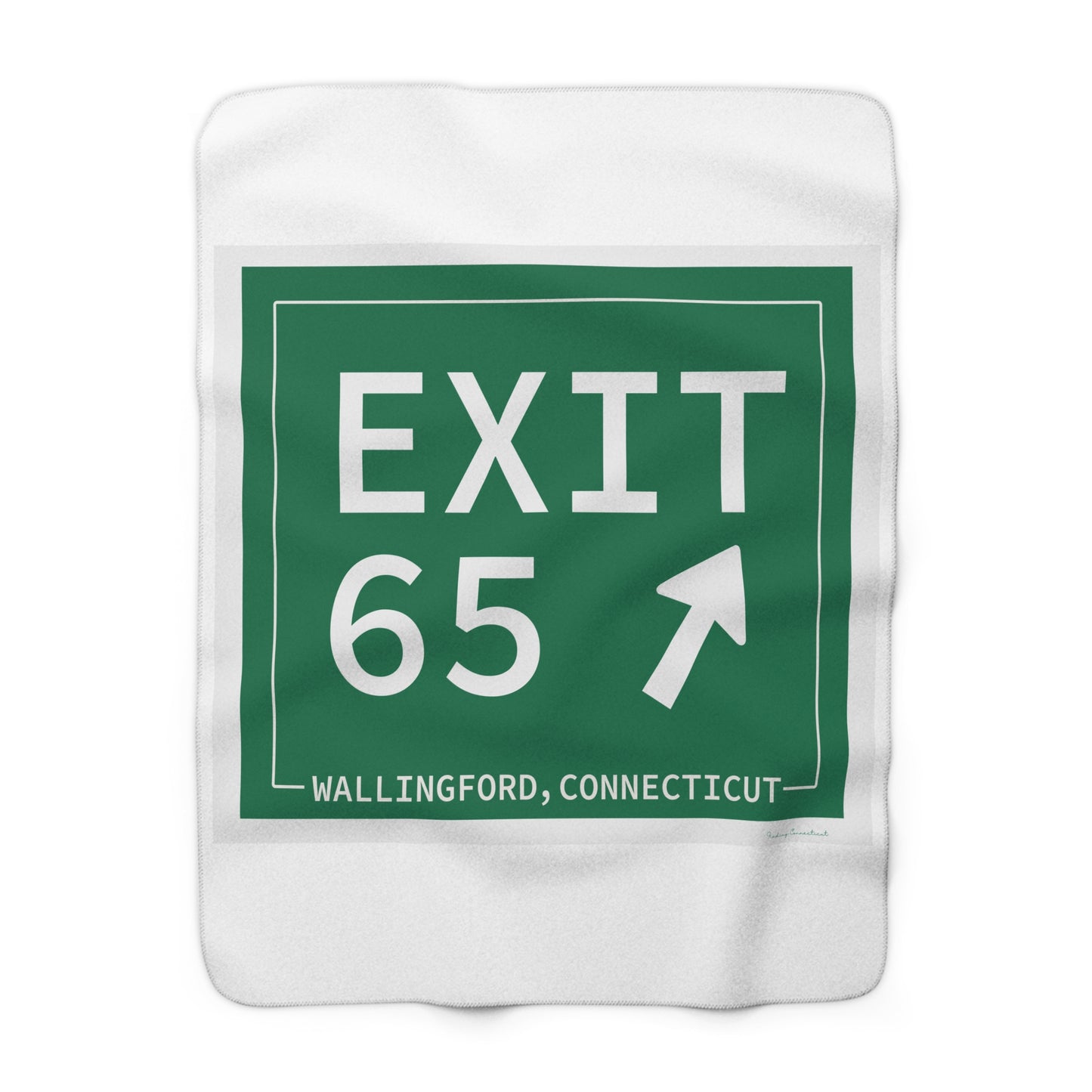 Vintage Exit 65 WCP Sign Sherpa Fleece Blanket