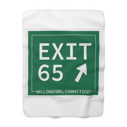 Vintage Exit 65 WCP Sign Sherpa Fleece Blanket
