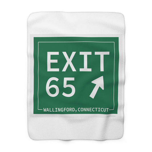 Vintage Exit 65 WCP Sign Sherpa Fleece Blanket