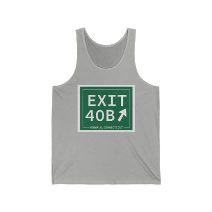 Vintage Exit 40B Merritt Parkway Sign Unisex Jersey Tank Top