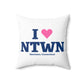 I Heart NTWN Spun Polyester Square Pillow