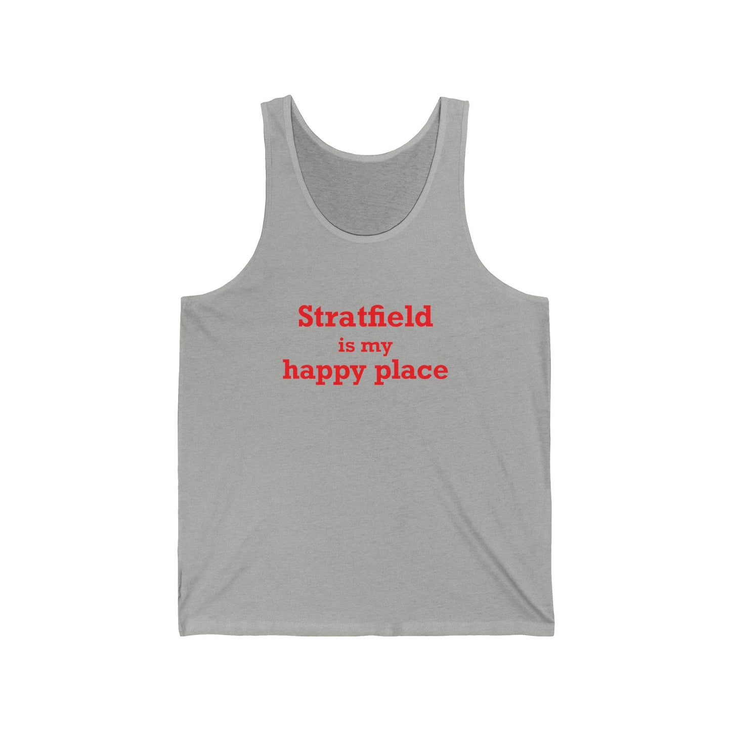 Stratfield Is My Happy Place Unisex Jersey Tank Top