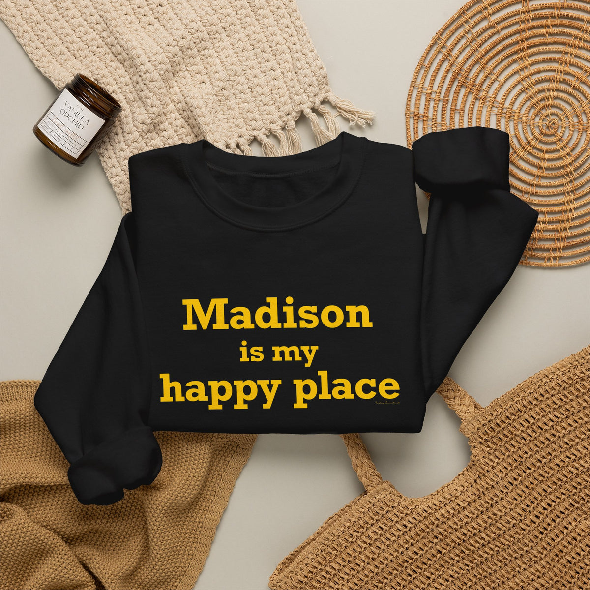 Madison is My Happy Place Unisex Heavy Blend™ Crewneck Sweatshirt