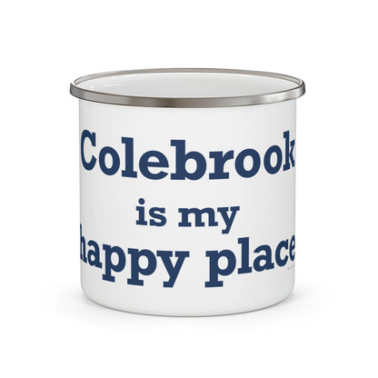 Colebrook is my Happy Place Enamel Camping Mug