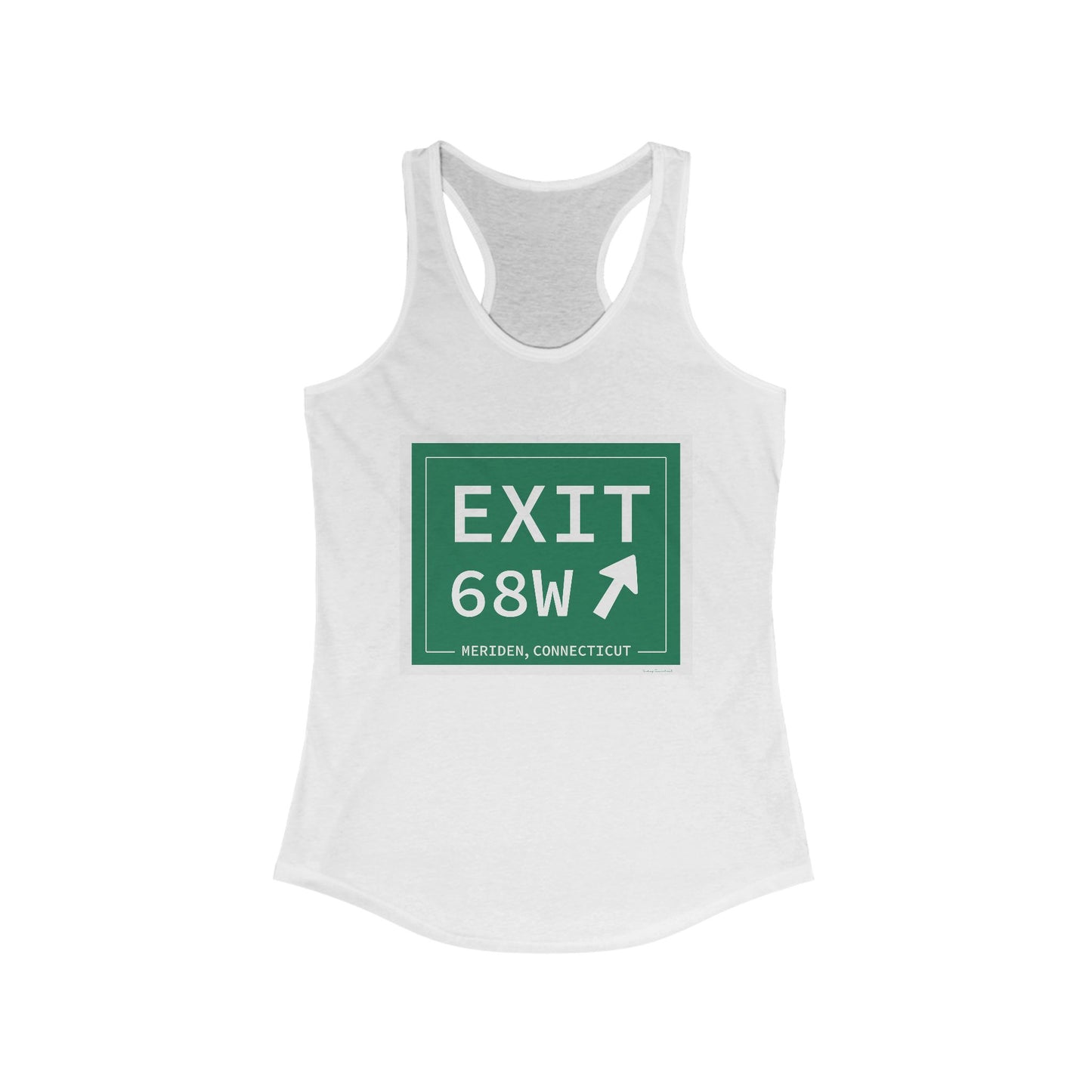 Vintage Exit 68W WCP Sign Women's Ideal Racerback Tank Top