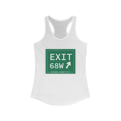 Vintage Exit 68W WCP Sign Women's Ideal Racerback Tank Top
