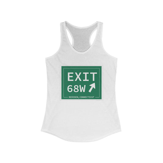 Vintage Exit 68W WCP Sign Women's Ideal Racerback Tank Top