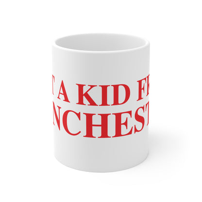 Just a kid from Manchester Mug 11oz