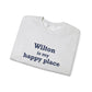 Wilton is my Happy Place Unisex Heavy Blend™ Crewneck Sweatshirt