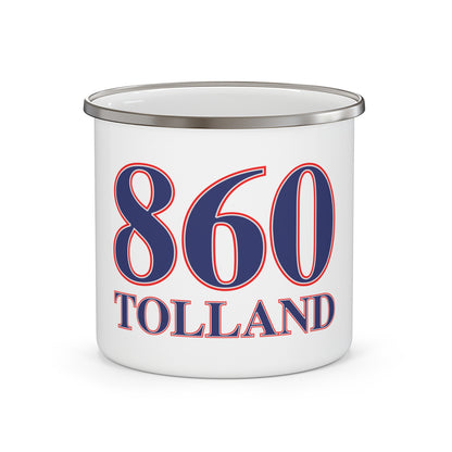 860 Tolland Red, White & Blue Enamel Camping Mug