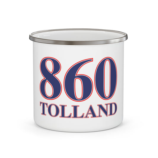 860 Tolland Red, White & Blue Enamel Camping Mug