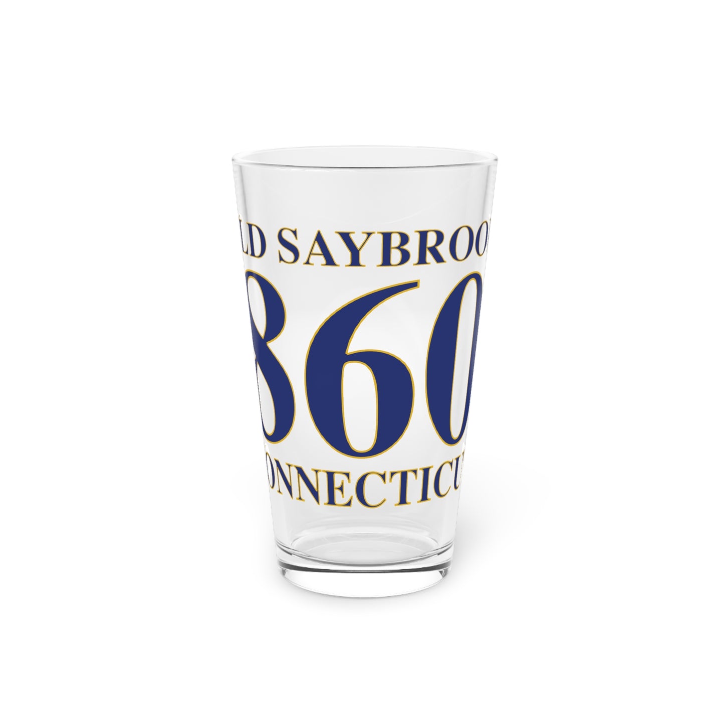 Old Saybrook 860 Connecticut Pint Glass, 16oz