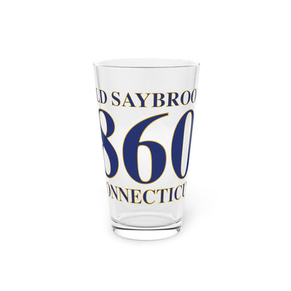 Old Saybrook 860 Connecticut Pint Glass, 16oz