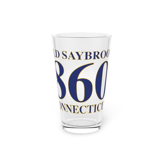 Old Saybrook 860 Connecticut Pint Glass, 16oz