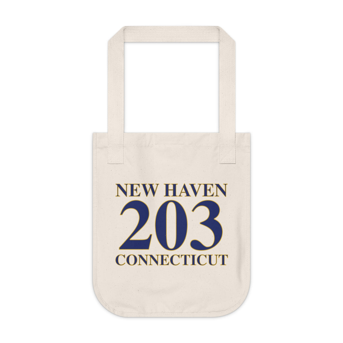 New Haven 203 Connecticut Organic Canvas Tote Bag