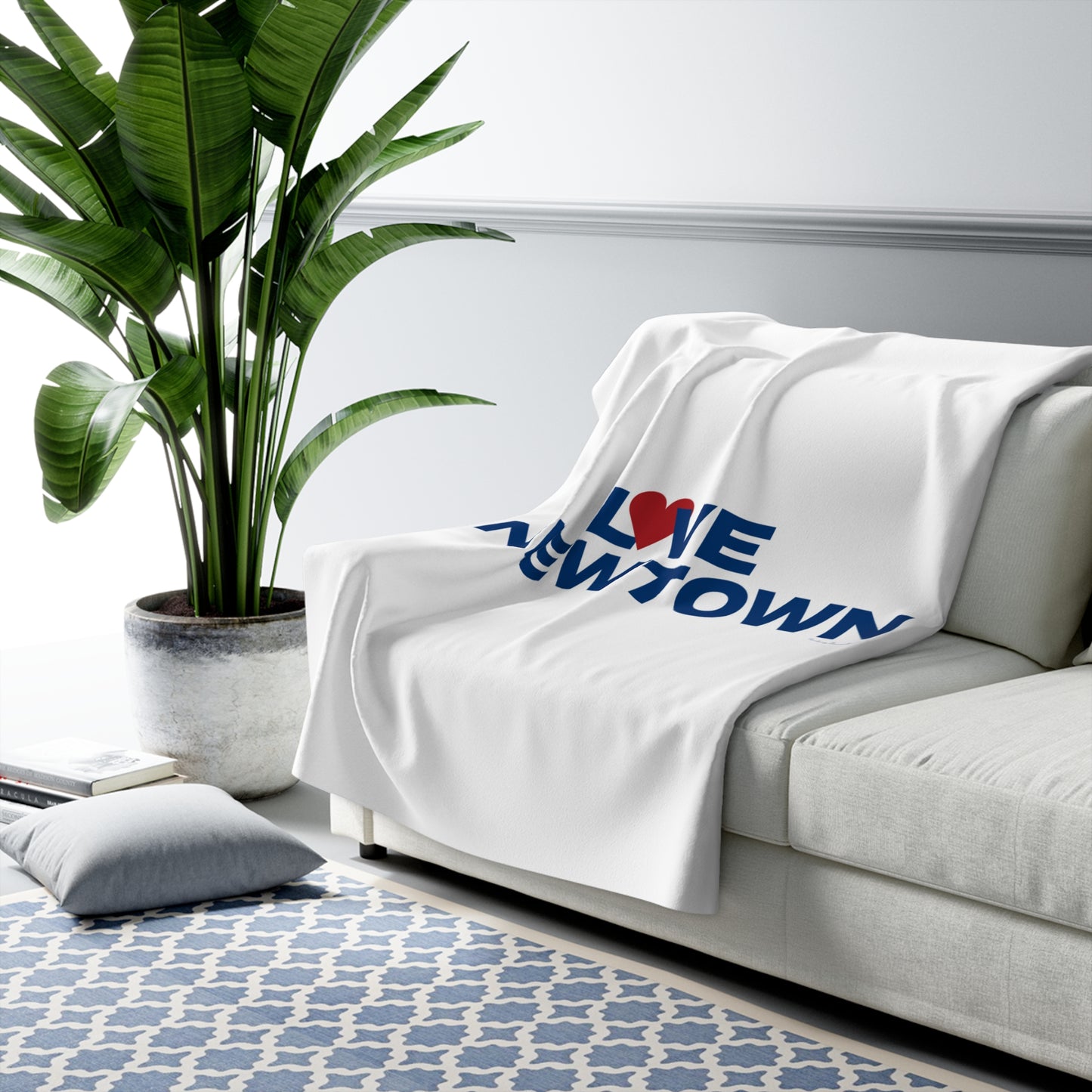 Love Newtown Sherpa Fleece Blanket