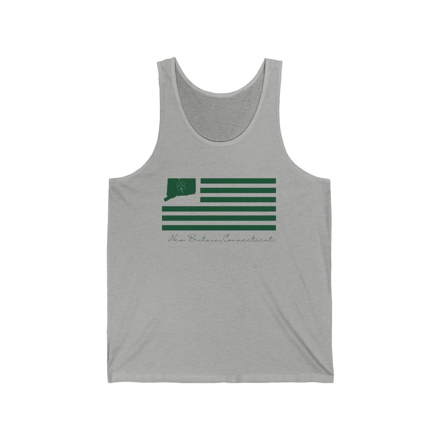 New Britain Connecticut St Patrick’s Day Flag Unisex Jersey Tank Top