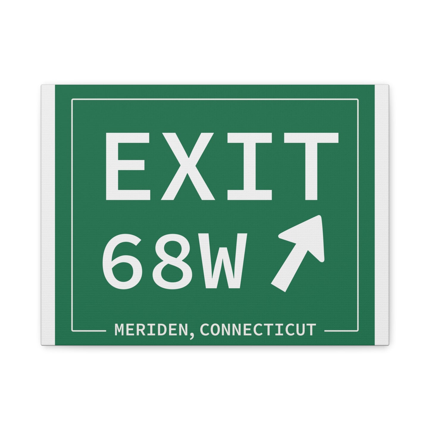Vintage Exit 68W WCP Sign Matte Canvas, Stretched, 1.25"