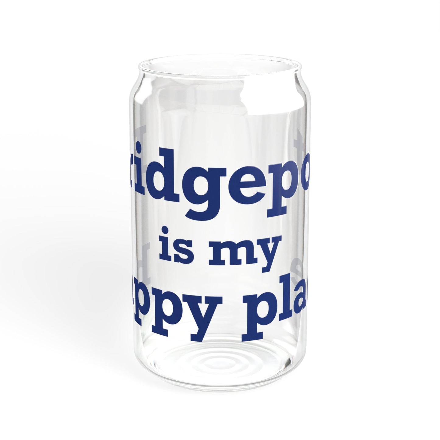 Bridgeport Is My Happy Place Sipper Glass, 16oz