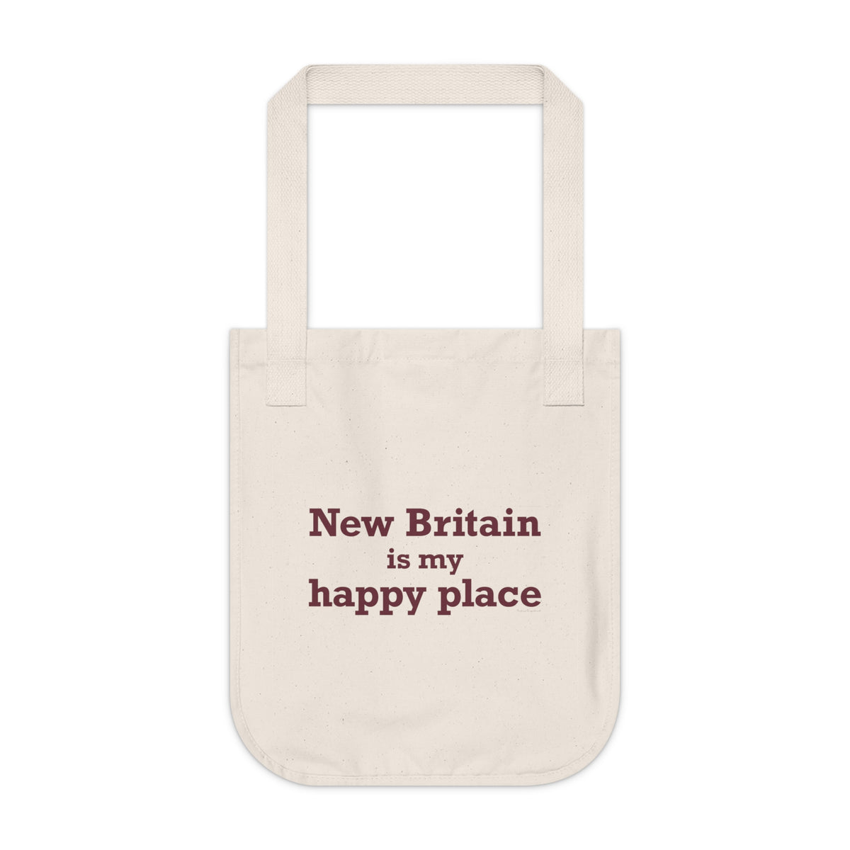 New Britain is My Happy Place Organic Canvas Tote Bag