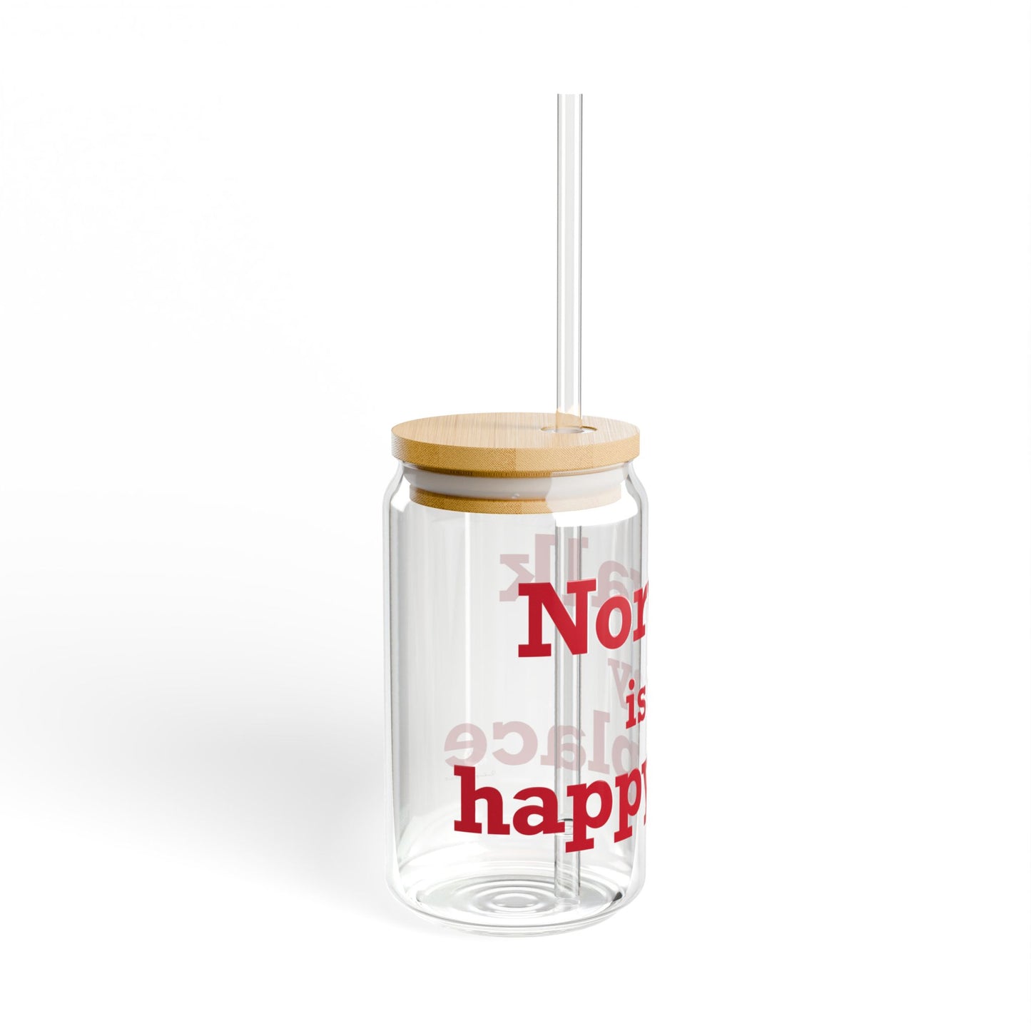 Norwalk is my Happy Place Sipper Glass, 16oz