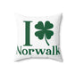 I Clover Norwalk Spun Polyester Square Pillow