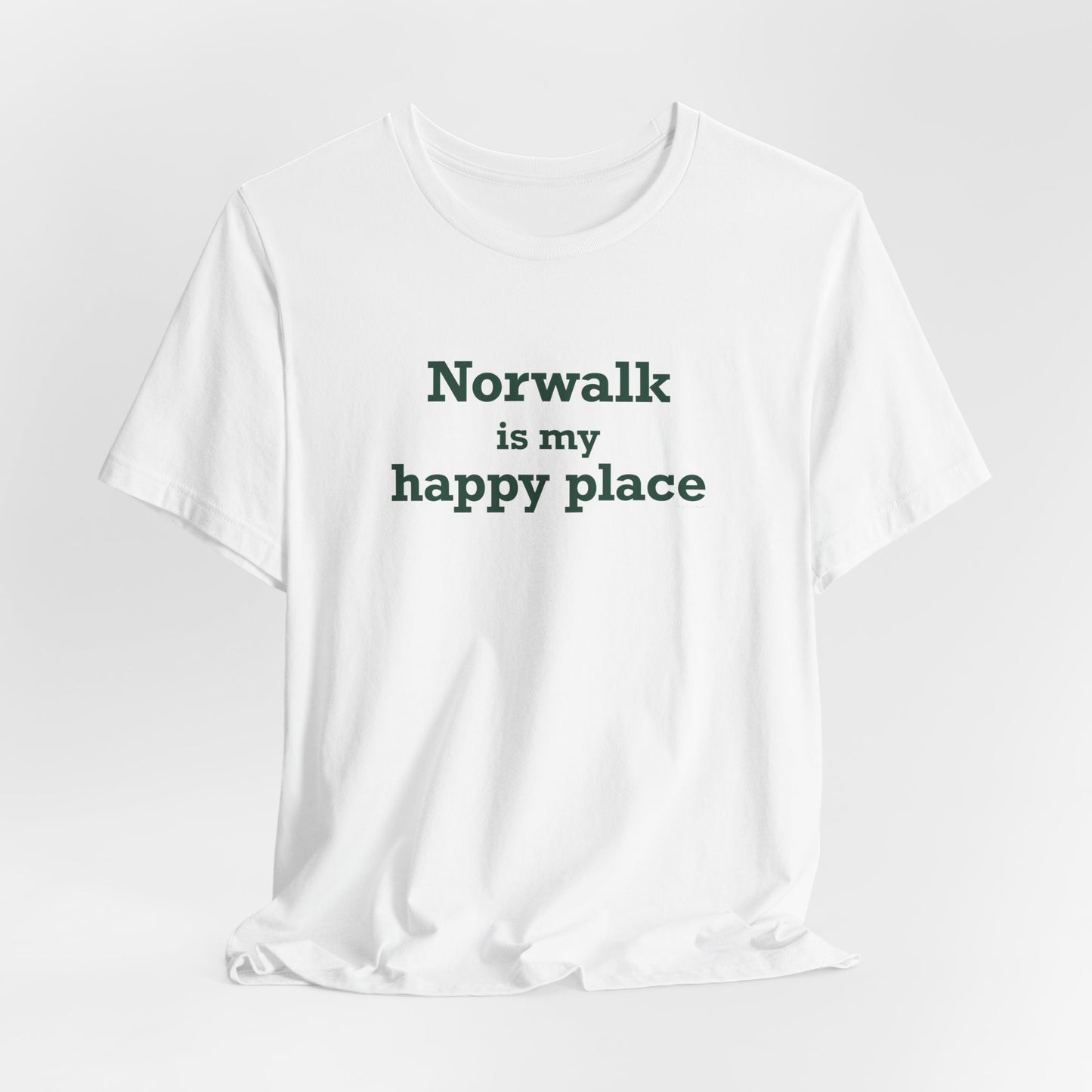 Norwalk is my Happy Place Unisex Jersey Short Sleeve T-Shirt