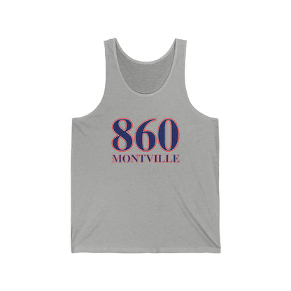 860 Montville Red White & Blue Unisex Jersey Tank Top