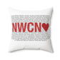 New Canaan Love Spun Polyester Square Pillow