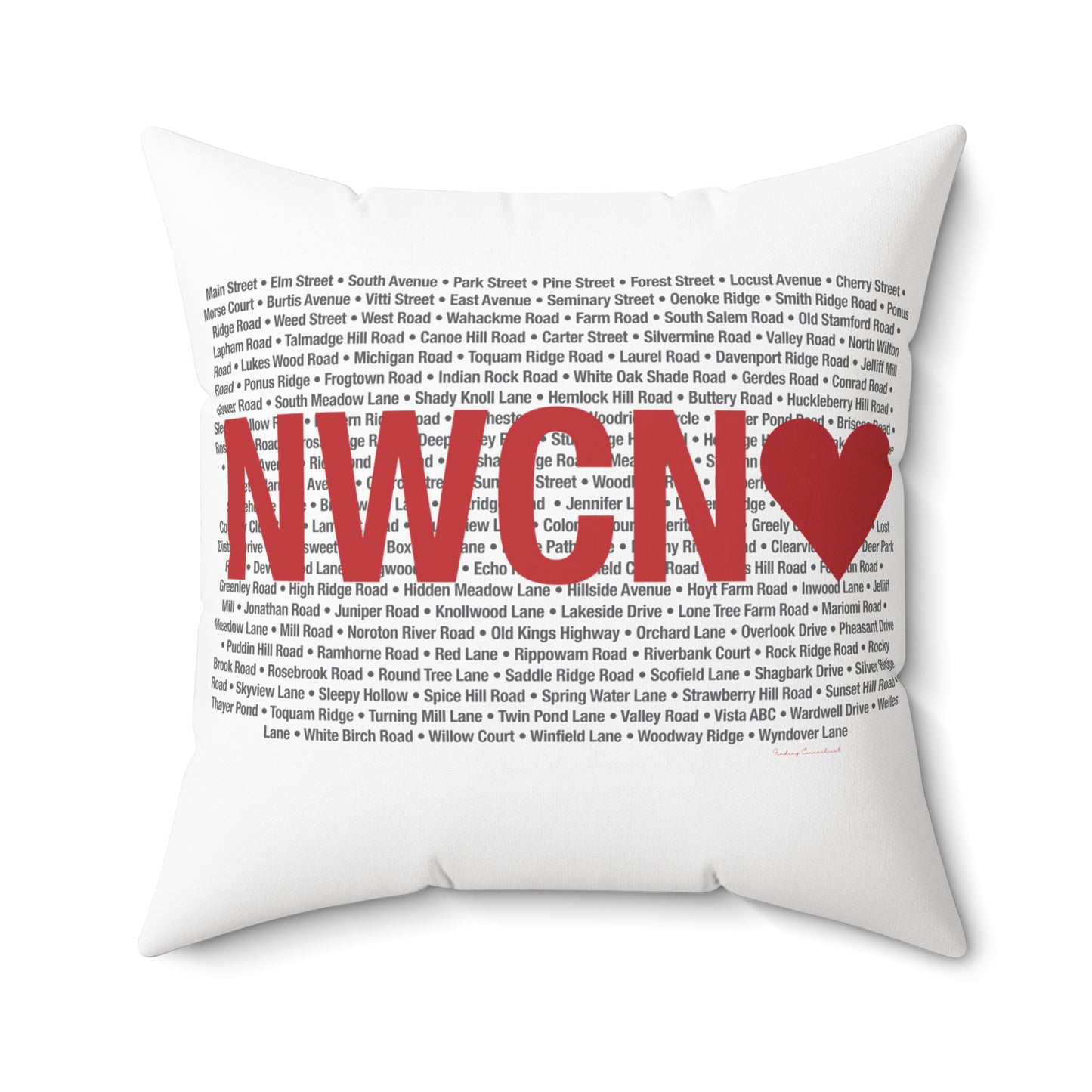 New Canaan Love Spun Polyester Square Pillow