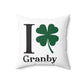 I Clover Granby Spun Polyester Square Pillow
