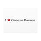 I Heart Greens Farms. Matte Canvas, Stretched, 1.25"