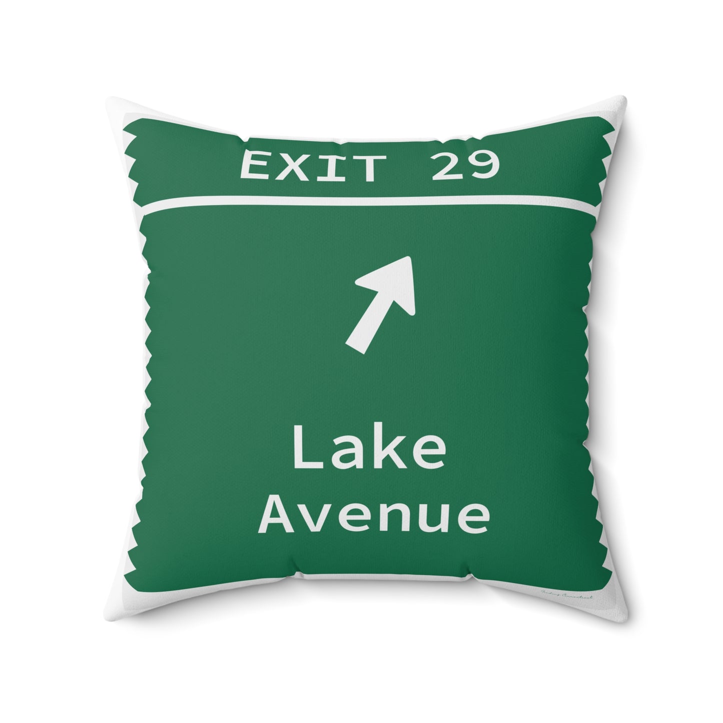 Vintage Merritt Parkway Exit 29 Sign Spun Polyester Square Pillow