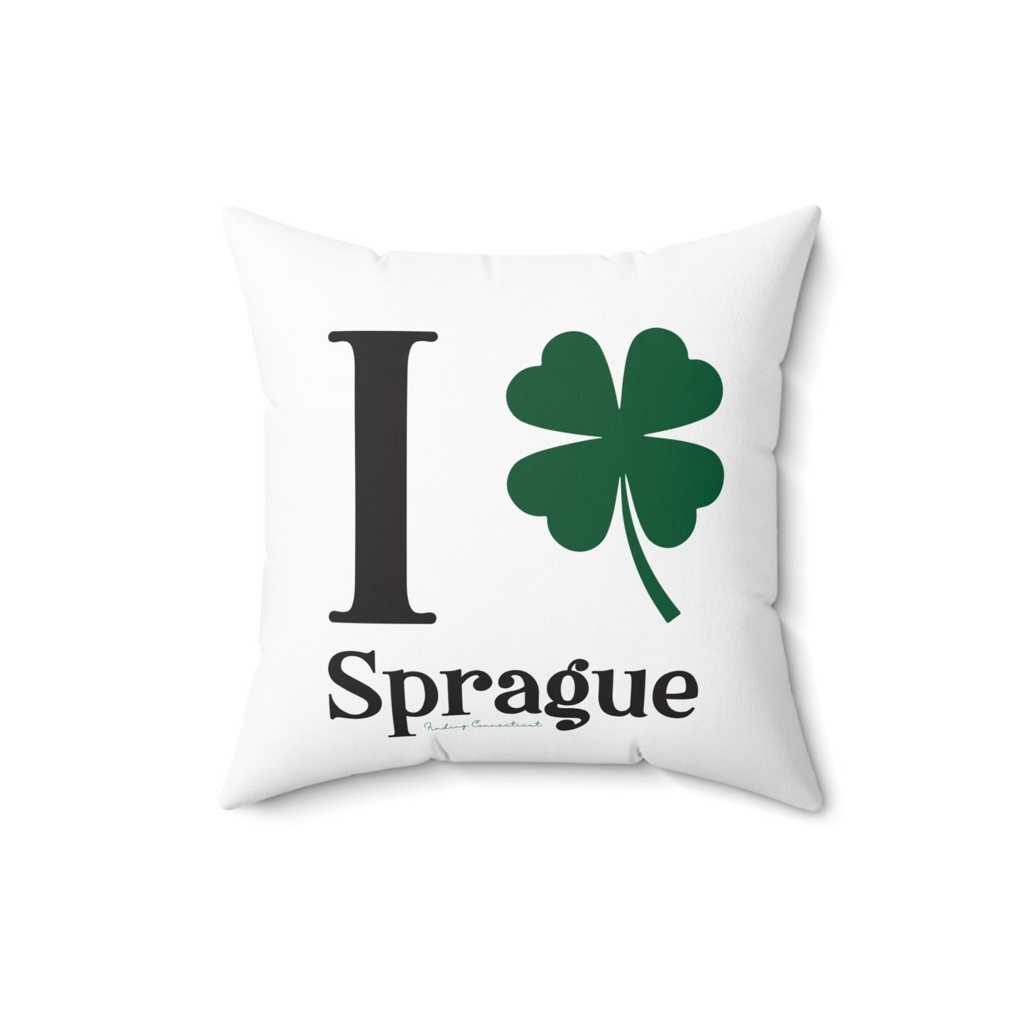 I Clover Sprague Spun Polyester Square Pillow