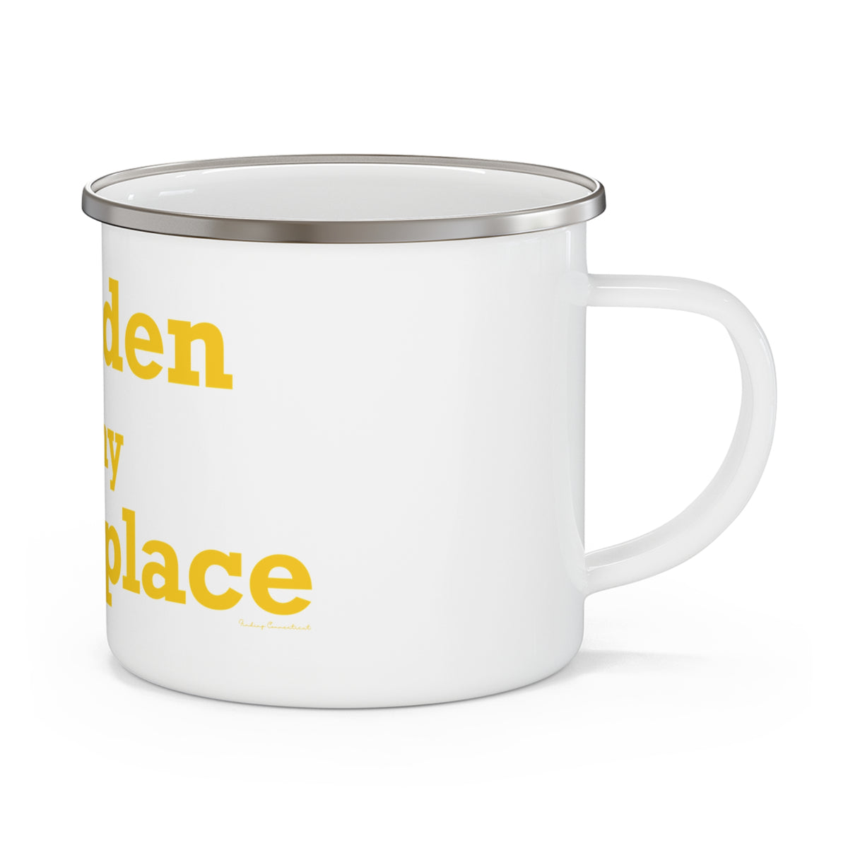 Hamden is My Happy Place Enamel Camping Mug