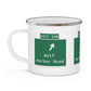 Vintage WCP Exit 55B Sign Enamel Camping Mug